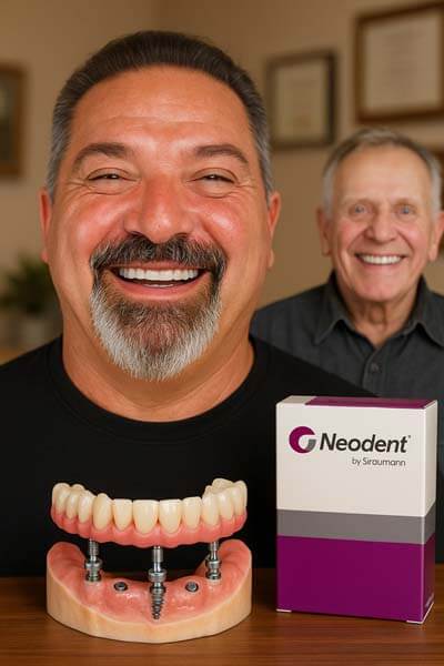 Before & after result of dental work in Tijuana